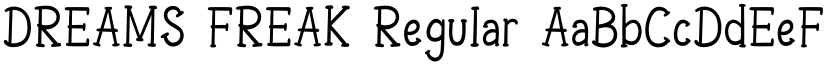 DREAMS FREAK Regular font