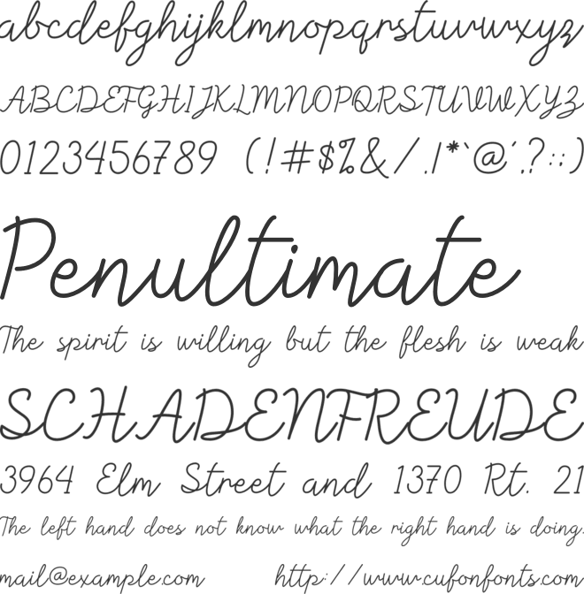 handyride font preview