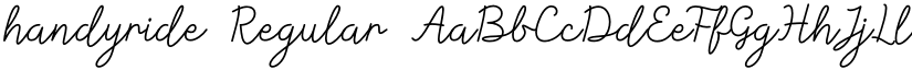 handyride Regular font
