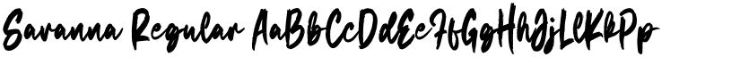 Savanna Regular font