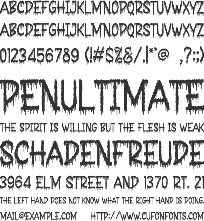 Hideous font preview