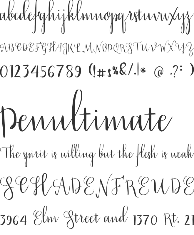 Mangely font preview