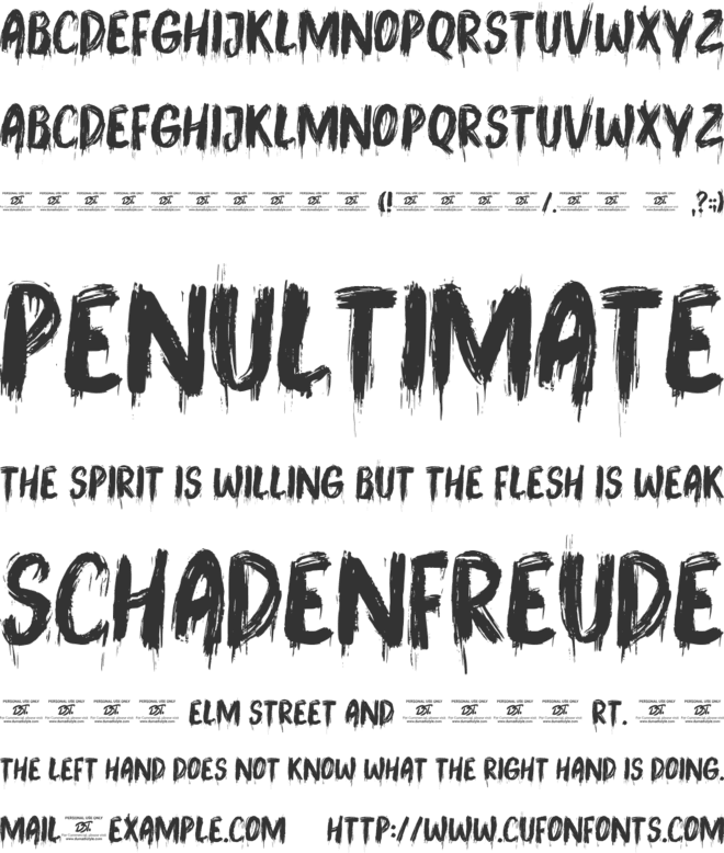 Buggy Trick font preview