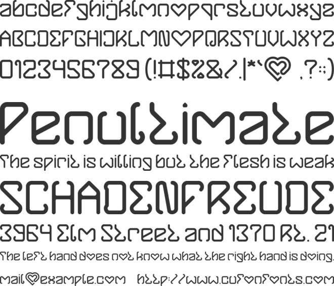 ORDINARY LOVE font preview
