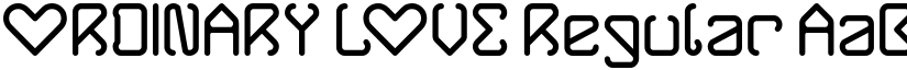 ORDINARY LOVE Regular font