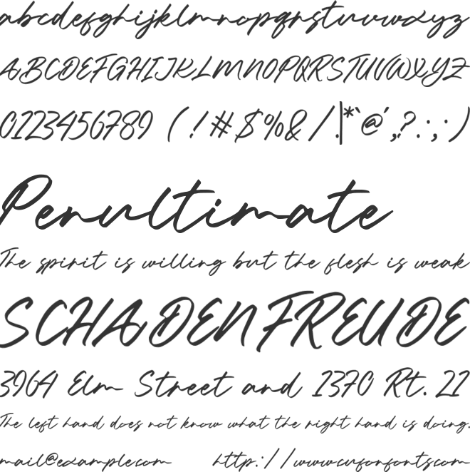 Mellany font preview