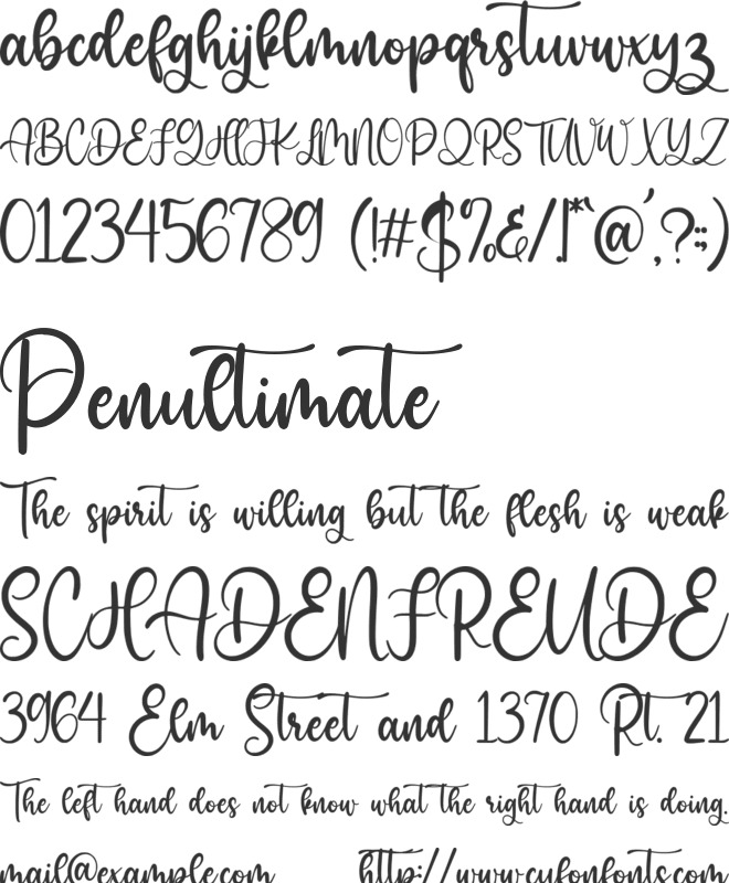 Little Melody font preview