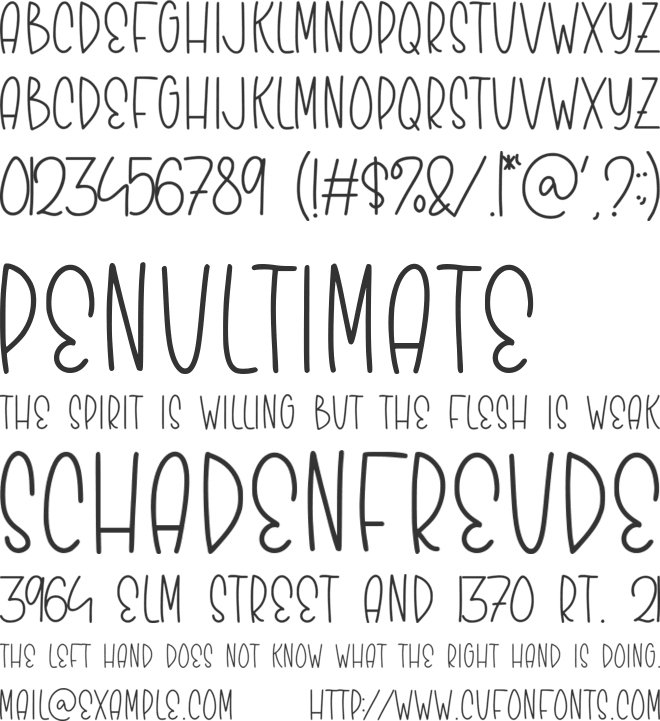 Skinny Rainbow font preview