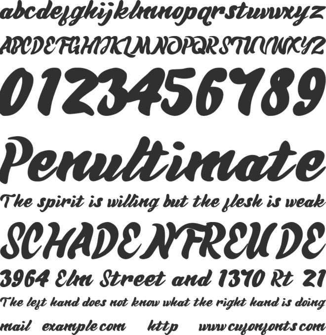 Summeric font preview