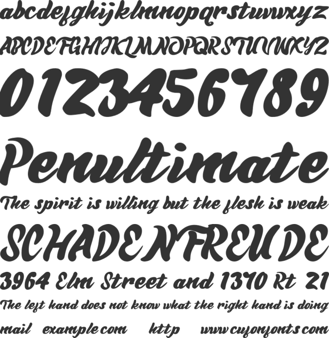 Summeric font preview