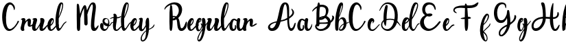 Cruel Motley Regular font