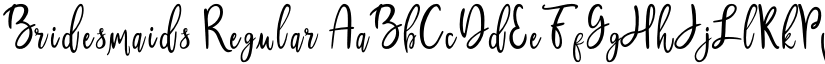Bridesmaids Regular font