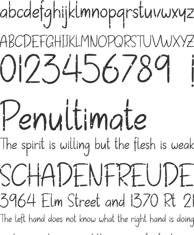Cheeky Kids Splash font preview