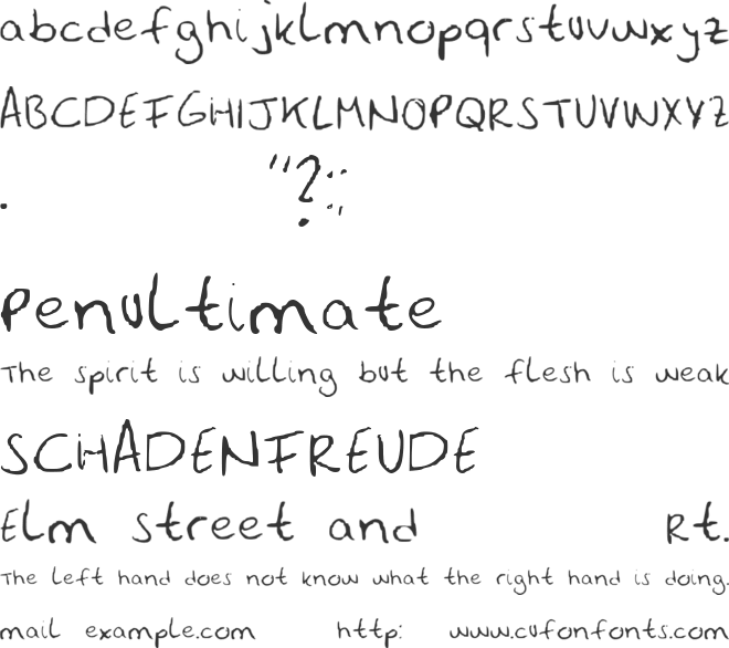 Letra De Su Hija font preview