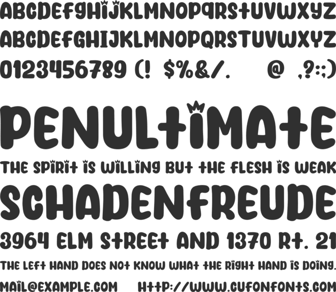 Durian Days font preview