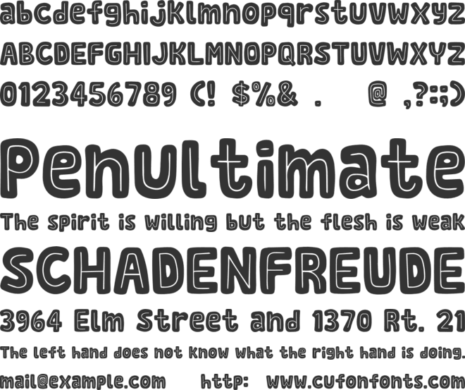 Avocado Days font preview