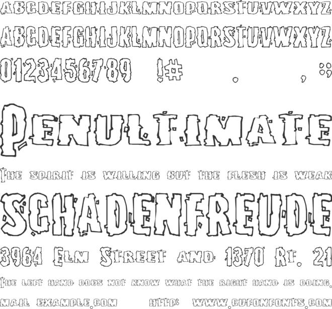 Burlesque font preview