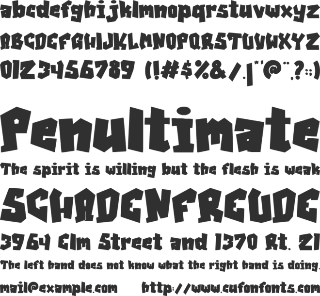 Visual Street font preview