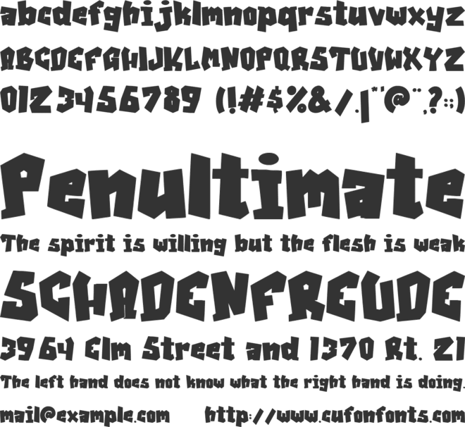 Visual Street font preview