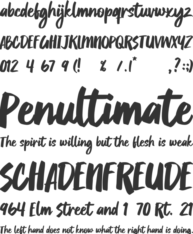 Roselle font preview