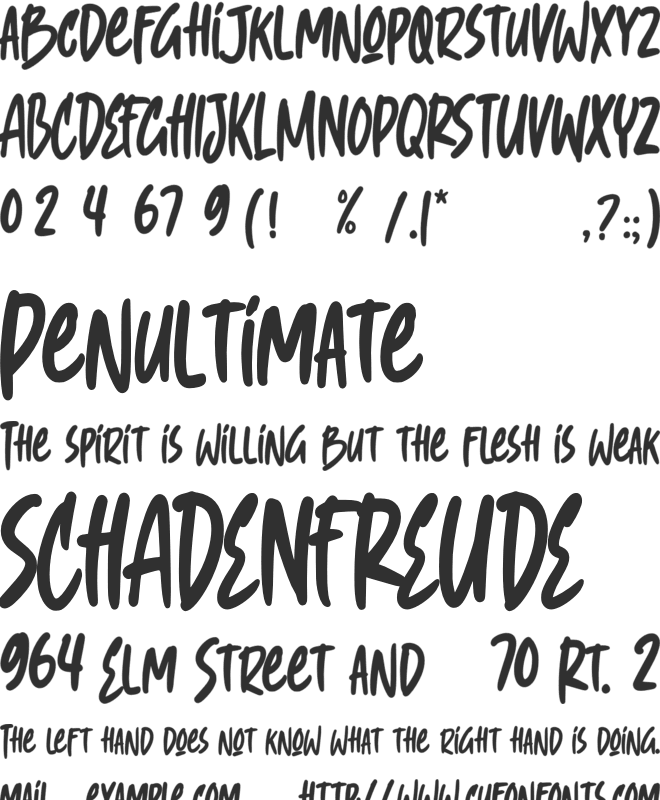 Breathless font preview
