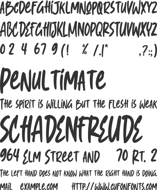 Breathless font preview