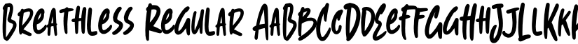Breathless Regular font
