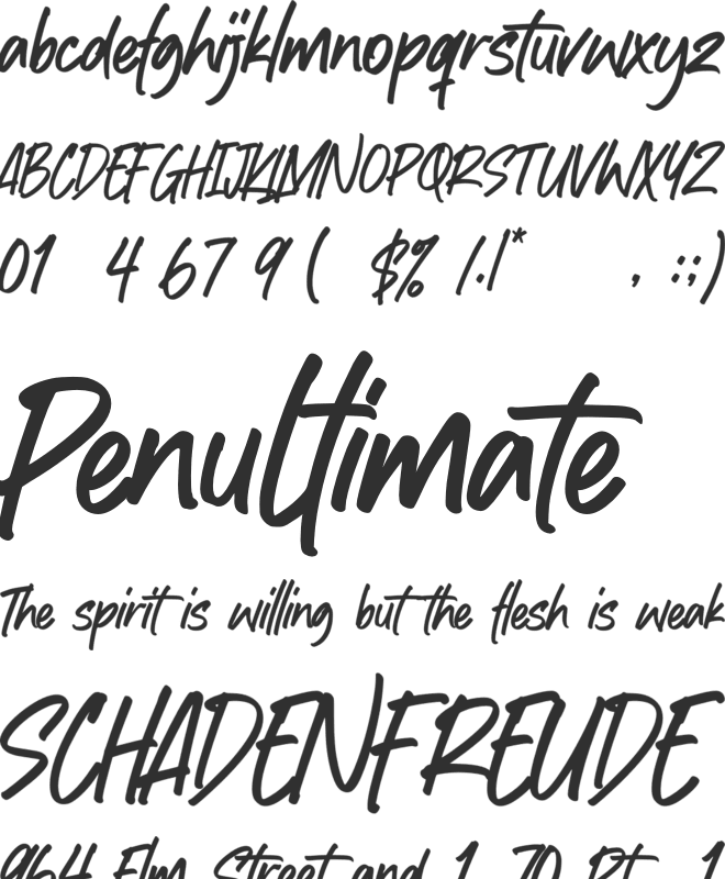 Keanutty font preview