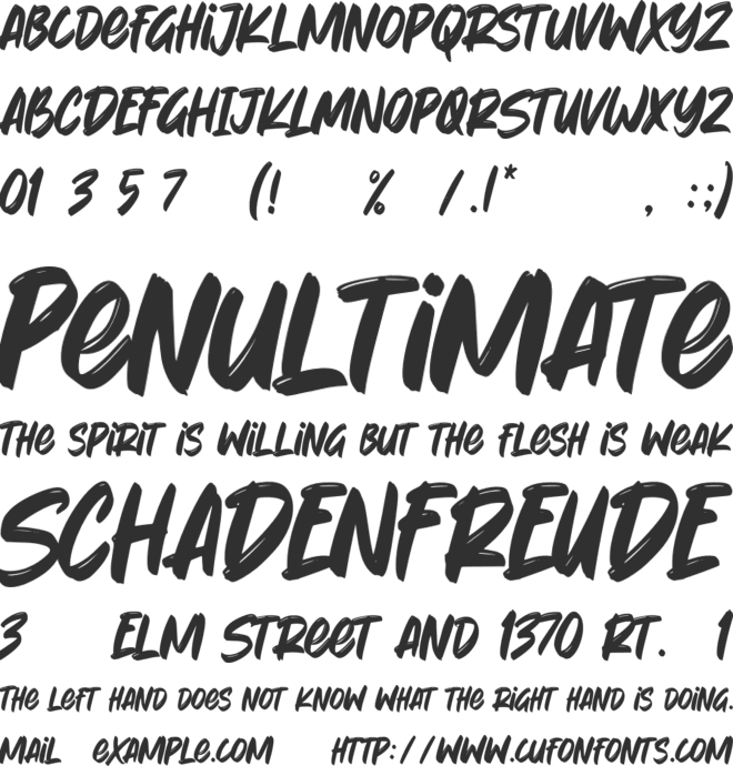 BrushBesh font preview
