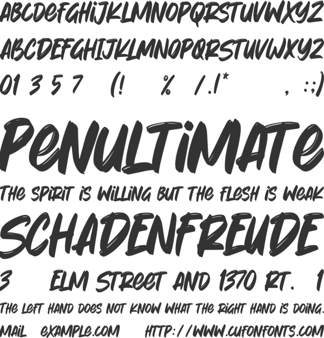 BrushBesh font preview