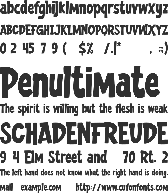 Guess Who font preview