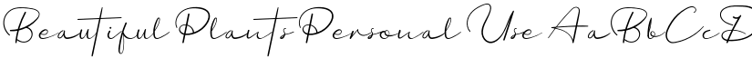 Beautiful Plants Personal Use font