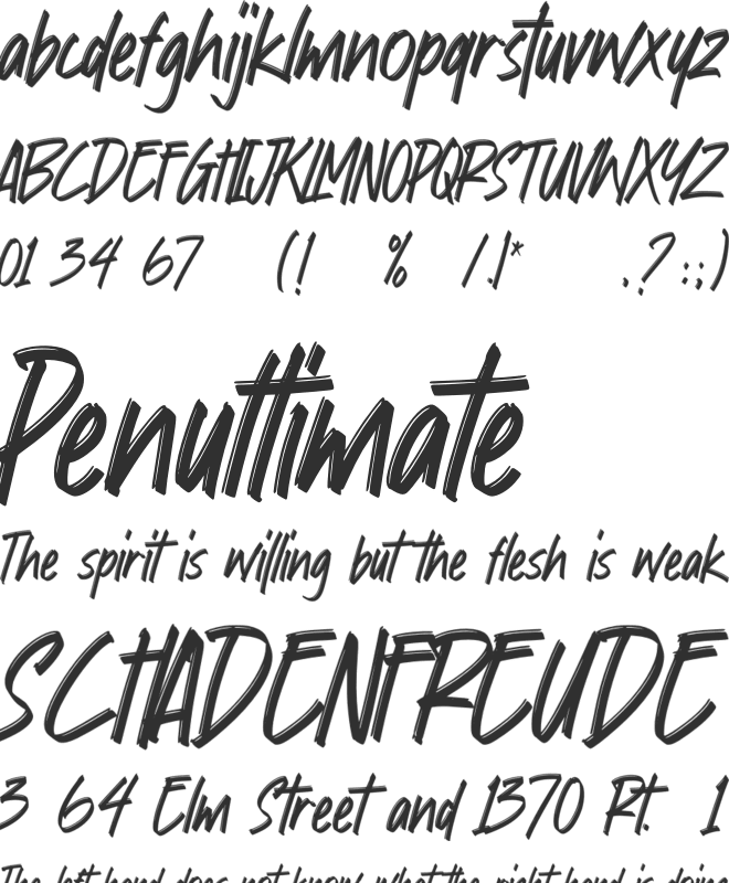 Written By Himself font preview