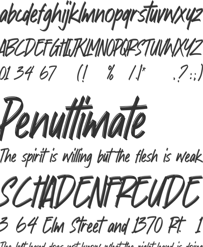 Written By Himself font preview