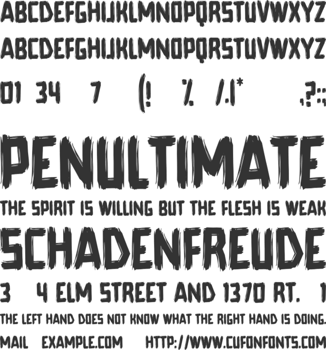 Deanicked font preview