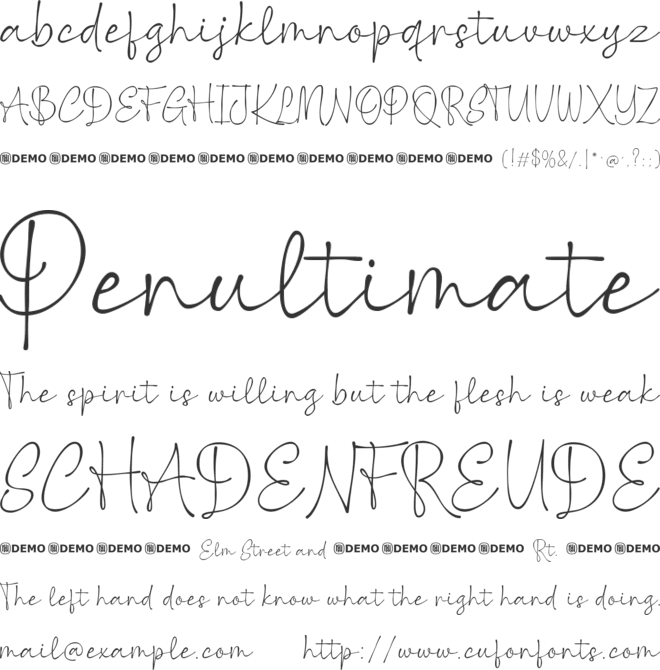 Allegedly font preview