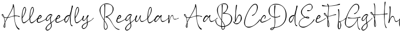 Allegedly Regular font