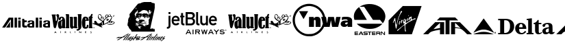 Airline Logos Past and Present font