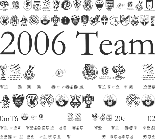 2006 Team font preview