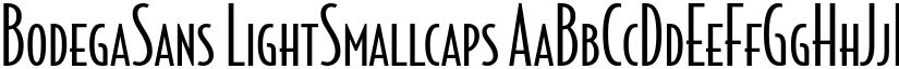 BodegaSans LightSmallcaps font