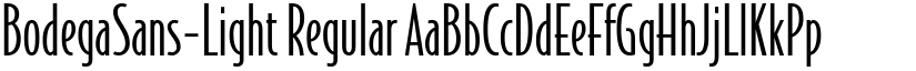 BodegaSans-Light Regular font