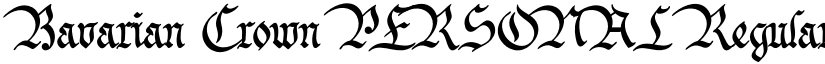 Bavarian Crown PERSONAL Regular font