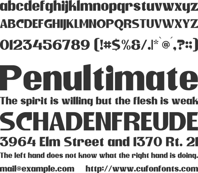 Kalimar font preview