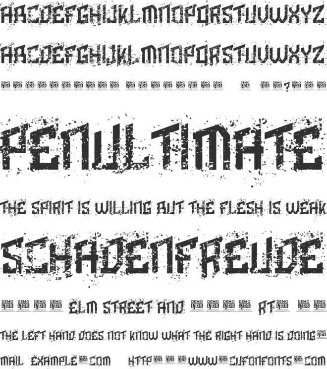 Knife Metal font preview