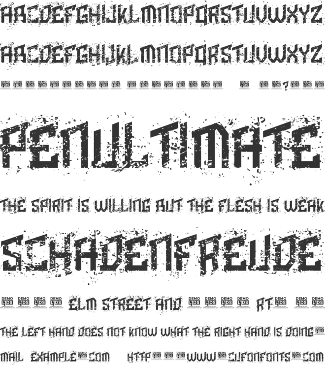 Knife Metal font preview