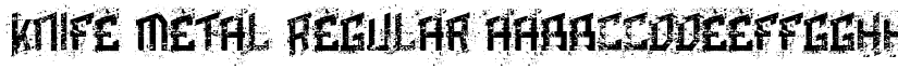 Knife Metal Regular font
