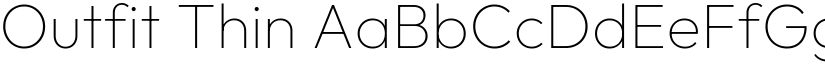 Outfit Thin (Variable) font