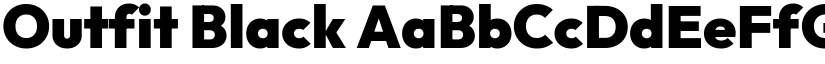 Outfit Black font