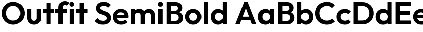 Outfit SemiBold font