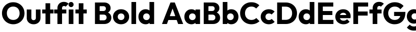 Outfit Bold font